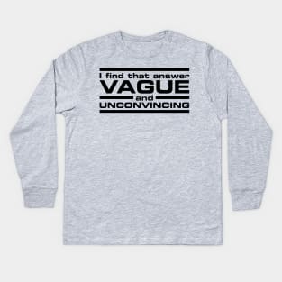 Vague Answer Kids Long Sleeve T-Shirt